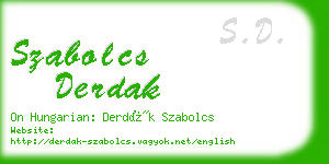 szabolcs derdak business card